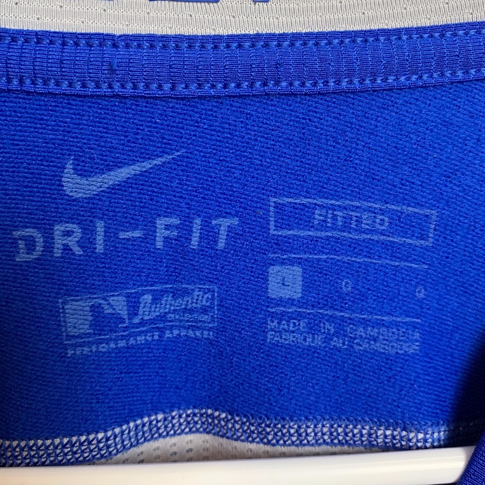 Nike Pro Dri-Fit Blue MLB Fitted Long Sleeve - Picture 3 of 6